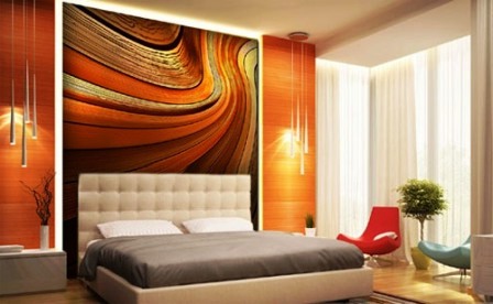 Обои с крупным рисунком в интерьере: фото, приемы, цветовые решения в применении обоев с крупным рисунком