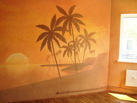 Рисунки жидкими обоями на стене. Как рисуя жидким обоями на стене создать неповторимый интерьер своими руками.